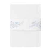 Lente bloesem wijnvlinders wit blauw bruiloft uitnodigingen wikkel (Achterkant Voorbeeld)