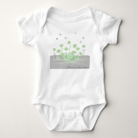 Lente Bloesem – Zachte Groene Sereniteit Romper (Voorkant)