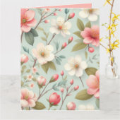 Lente Bloesems in Robins Ei Blauw Kaart (Gele Bloem)