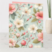 Lente Bloesems in Robins Ei Blauw Kaart (Achterkant)