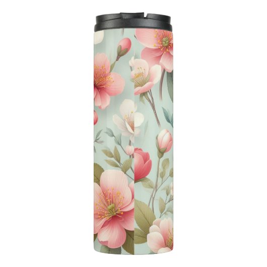 Lente Bloesems in Robins Ei Blauw Thermosbeker (Achterkant)