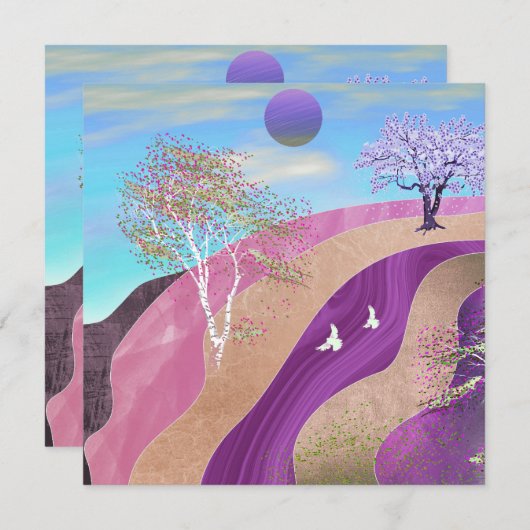 Lente bloesems Landschap (Voorkant / Achterkant)