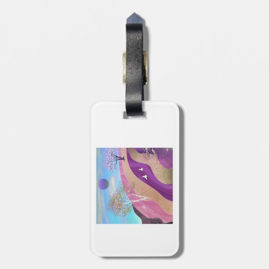 Lente bloesems Landschap Bagagelabel (Achterkant verticaal)