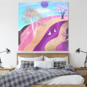 Lente bloesems Landschap Canvas Afdruk (Insitu (Slaapkamer))