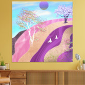 Lente bloesems Landschap Canvas Afdruk (Insitu (Woonkamer))