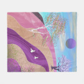 Lente bloesems Landschap Fleece Deken (Voorkant (Horizontaal))