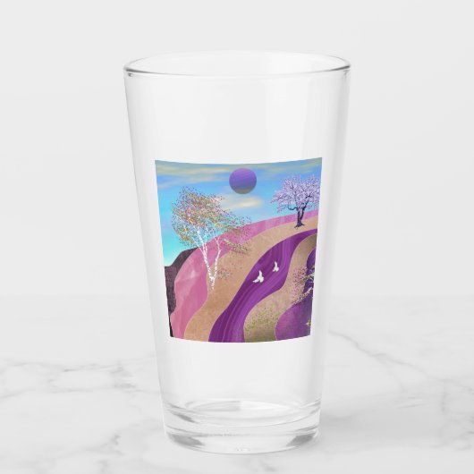 Lente bloesems Landschap Glas (Voorkant)