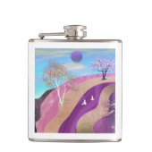 Lente bloesems Landschap Heupfles (Voorkant)