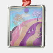 Lente bloesems Landschap Metalen Ornament (Links)