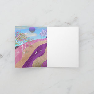 Lente bloesems Landschap Notitiekaartje