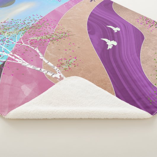 Lente bloesems Landschap Sherpa Deken (3/4)