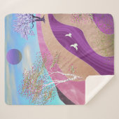 Lente bloesems Landschap Sherpa Deken (Voorkant (horizontaal))