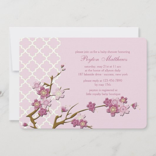 Lente bloesems Uitnodiging (Voorkant)