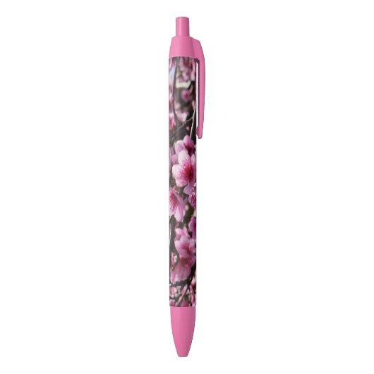 Lente bloesems zwarte inkt pen (Achterkant (Verticaal))