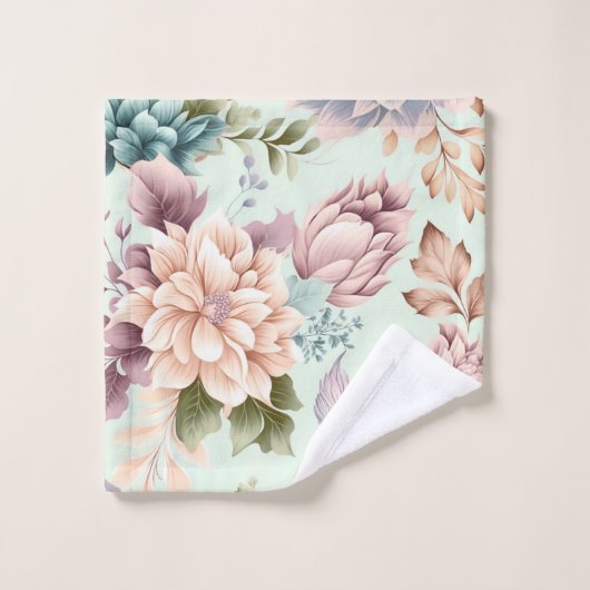 LENTE BLOOM ZACHTE PERZIK BADKAMER HANDDOEK SET (Wasdoekje)
