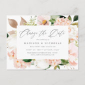 Lente Blozende Bloemen Datumswijziging Aankondigingskaart (Voorkant)