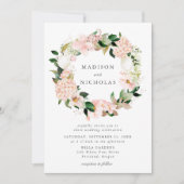 Lente Blozende Bloemenkrans Trouw Kaart (Voorkant)