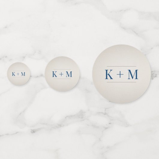 Lente Bluebirds Monogram Bruiloft Confetti (Achterkanten)