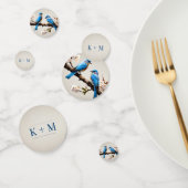 Lente Bluebirds Monogram Bruiloft Confetti (Groep)