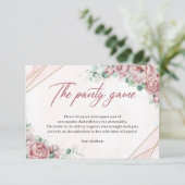 Lente Blush bloem goud groen Het onderbroekje spel Informatiekaartje (Staand voorkant)