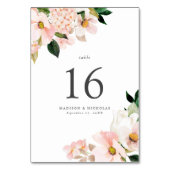 Lente Blush Bloemen Boeket Bruiloft Kaart (Voorkant)