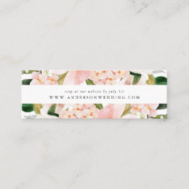 Lente Blush Bloemen Bruiloft RSVP Kaarten Mini Visitekaartje