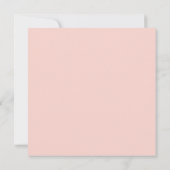 Lente Blush Bloemen Bruiloft Vierkant Kaart (Achterkant)