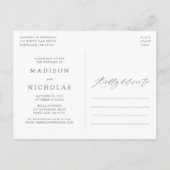 Lente Blush Bloemen Datum Aangepast Aankondigingskaart (Achterkant)