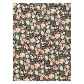 Lente Blush Perzik Waterverf Bloemstuk Aangepaste  Tafelkleed (Voorkant)
