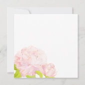 Lente Blush Pioen Bloemen Bruiloft Kaart (Achterkant)