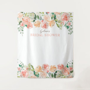 Lente Blush Watercolor Bloemen II Achtergrond Show Wandkleed