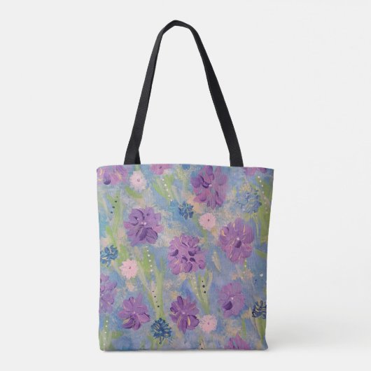 Lente Boeket Bloemen Canvas tas (Achterkant)