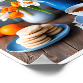 Lente boeket van Daffodils Hyacinths Teacup Poster (Hoek)