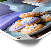 Lente Boeket van Daffodils Tulpen Thee Cookies Poster (Hoek)