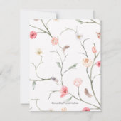 lente bohemiene tuintuin florale elegant bedankkaart (Achterkant)