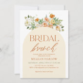 Lente Boho Bloem Bruids Brunch Kaart (Voorkant)