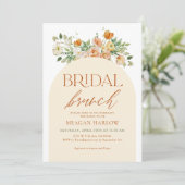 Lente Boho Bloemachtige Bruidsbrunch Kaart (Staand voorkant)