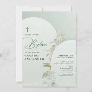 Lente boho booggroene eucalyptusbloesem kaart