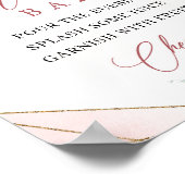 Lente boho roze gouden frame eucalyptus mimosa bal poster (Hoek)