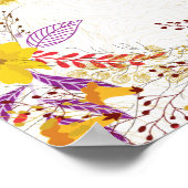 Lente Boho Wilde Bloemen Bruiloft Feestje Poster (Hoek)
