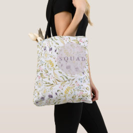 Lente Boho Wilde Bloemen Pampas Bruiloft Borrel Sq Tote Bag