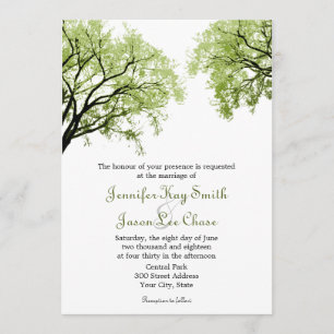 Lente bomen 2- Wedding-uitnodigingen Kaart