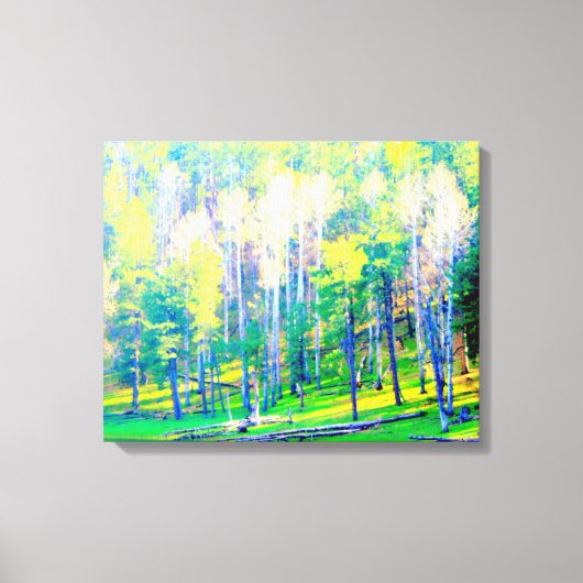 lente bomen uitlopend in verpakt canvas afdruk (Voorkant)