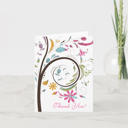 Lente Boom Bruiloft Bridal Shower Bedankkaart (Voorkant)