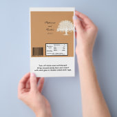 Lente Boom Bruin/Wit Bruidsjurk Grote Bar Wrapper Flyer (Hand)