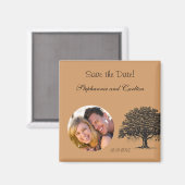 Lente Boom Bruin/Zwarte Aankondigingsmagneet Magneet (Voorkant / Achterkant)