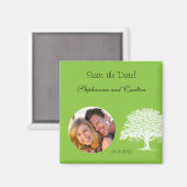 Lente Boom Groen/Wit Aankondigingsmagneet Magneet (Voorkant / Achterkant)