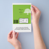 Lente Boom Groen/Wit Bruiloft Grote Bar Wrapper Flyer (Hand)