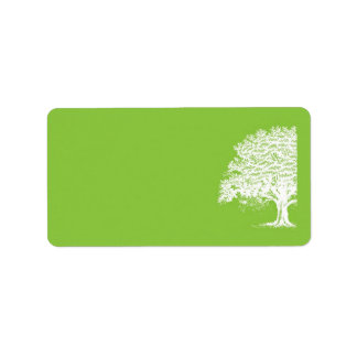 Lente Boom Groen/Wit Bruiloft Mailing Adres Etiket
