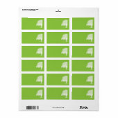 Lente Boom Groen/Wit Bruiloft Mailing Adres Etiket (Full Sheet)